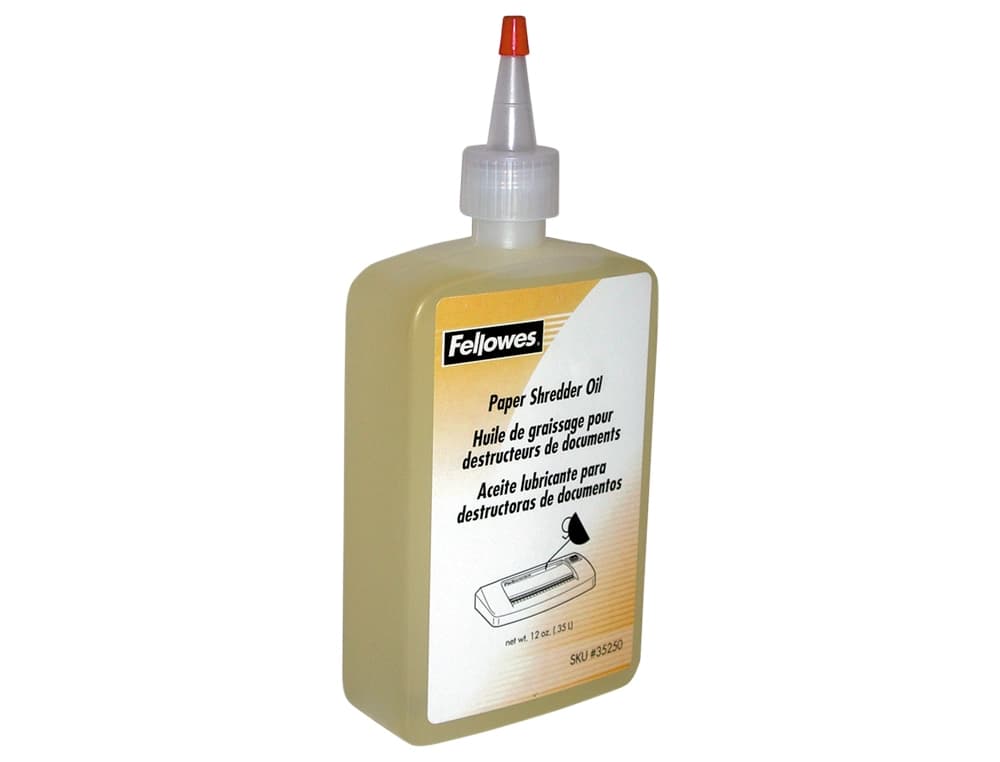 Aceite lubricante fellowes para destructora de documentos bote de 355 ml