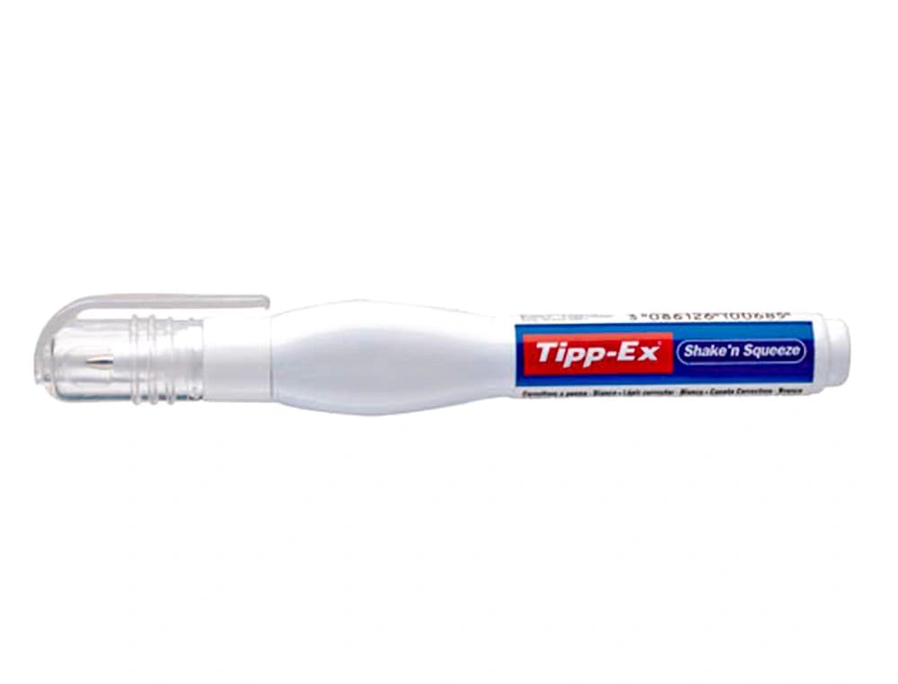 Corrector tipp-ex lapiz shake'n squeeze con punta metalica 8 ml