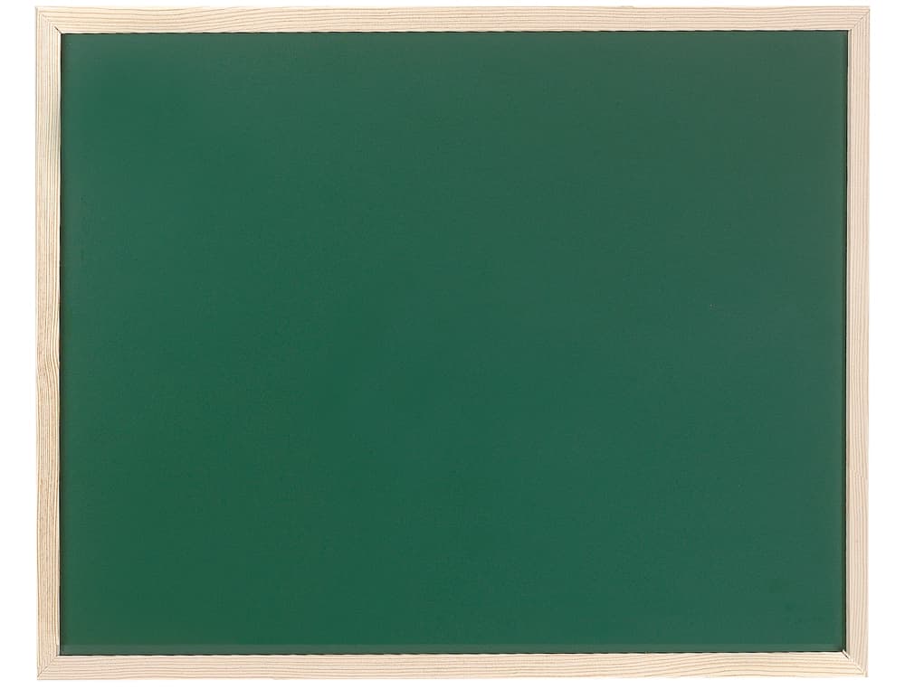 Pizarra verde q-connect marco de madera 40x30 cm sin repisa