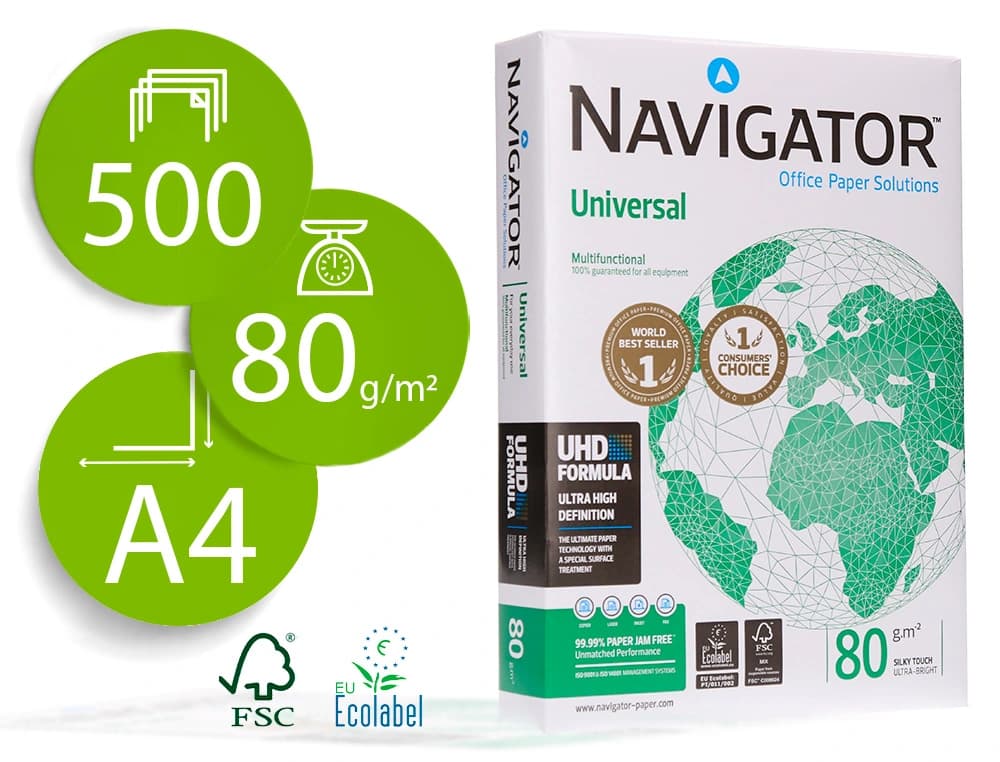Navigator Papel fotocopiadora navigator paquete de 500 hojas