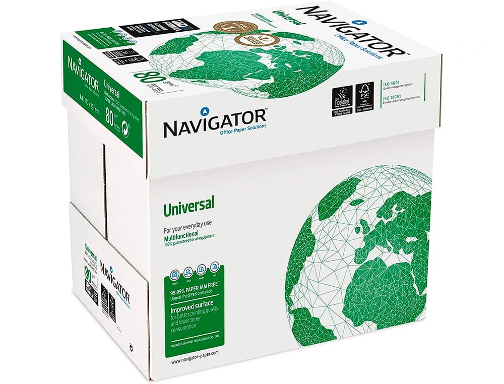 Papel fotocopiadora navigator papel multiuso ink-jet y laser paquete de 500 hojas