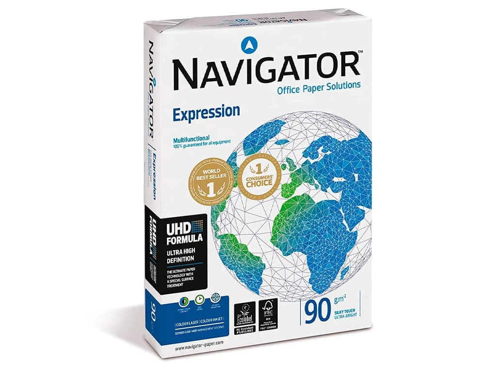 Papel multiuso Navigator para inyección de tinta y láser, paquete de 500 hojas – Blanco