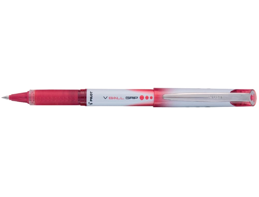 Roller Pilot V-Ball Grip de tinta líquida de 0,5 mm con visor de tinta – Rojo