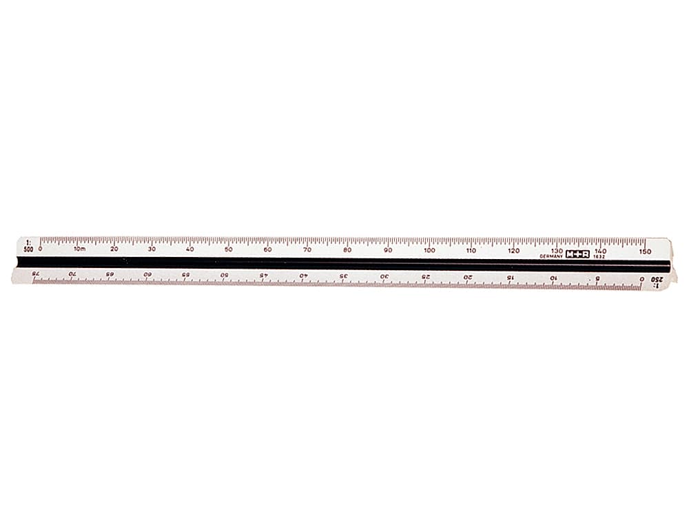 Escala m+r 1632.20 1:100-200-250-300-400-500 30 cm estuche rigido color