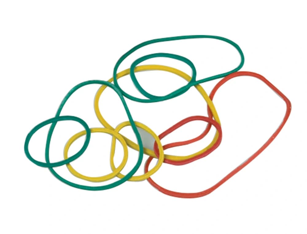 Gomillas elasticas colores q-connect caja de 15 gr