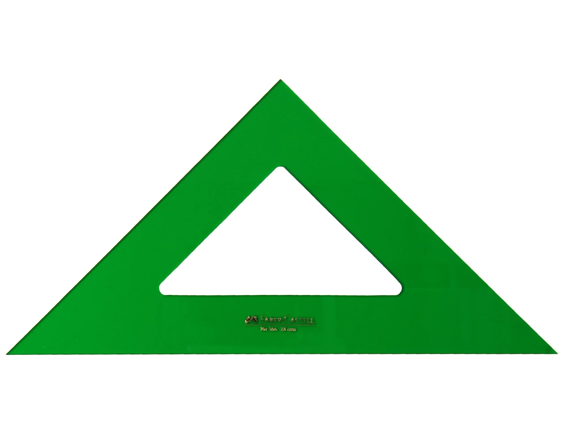 Escuadra faber castell 28 cm plastico verde