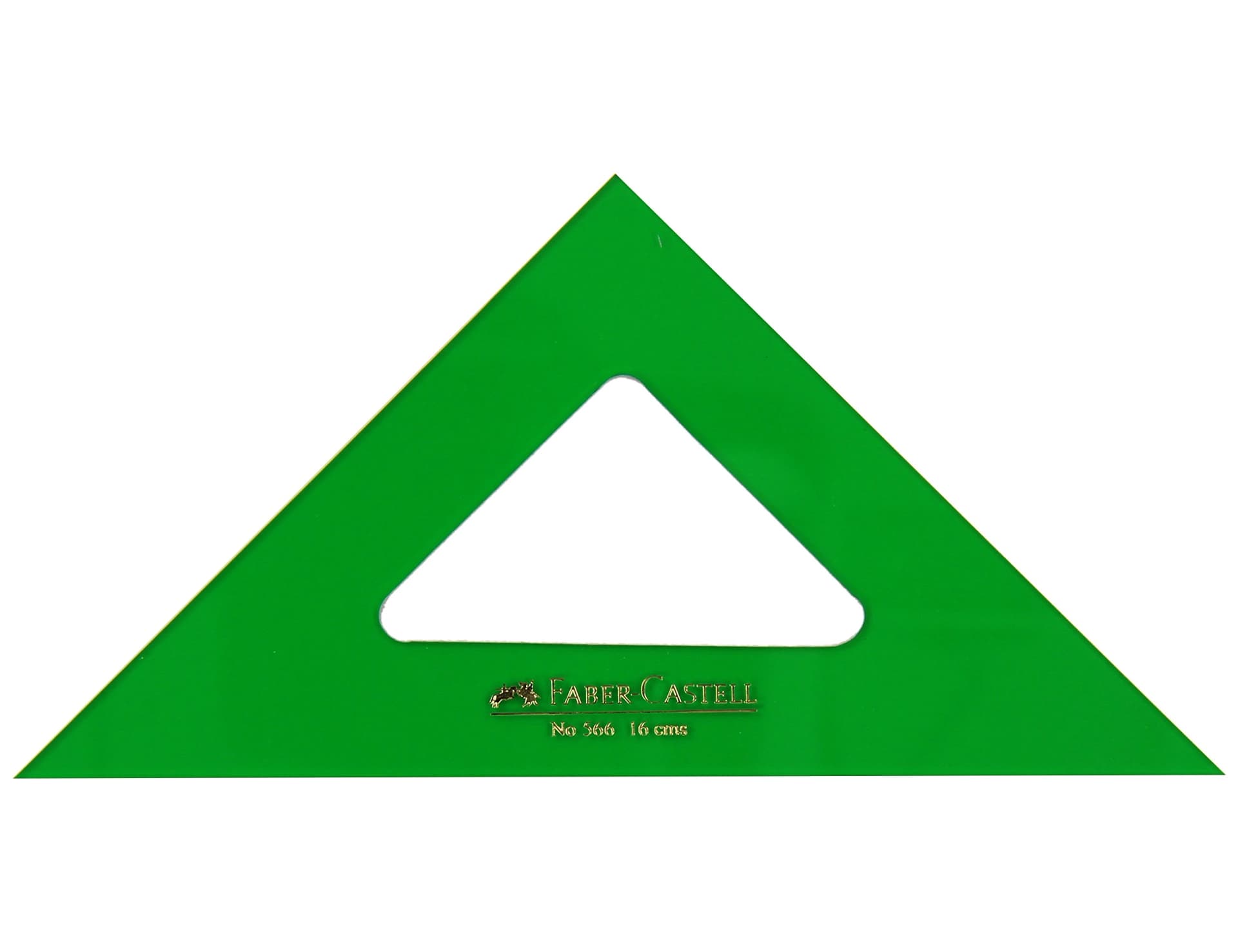 Escuadra faber castell 16 cm plastico verde