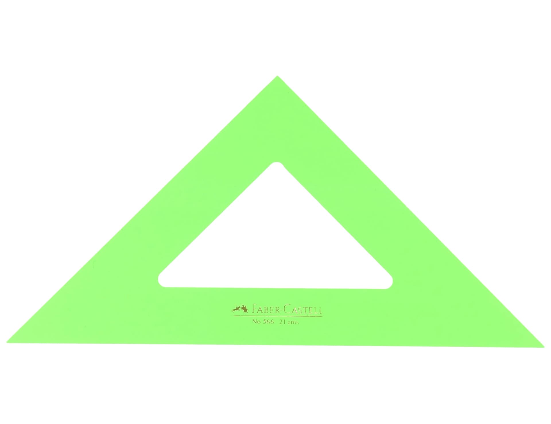 Escuadra faber castell 21 cm plastico verde