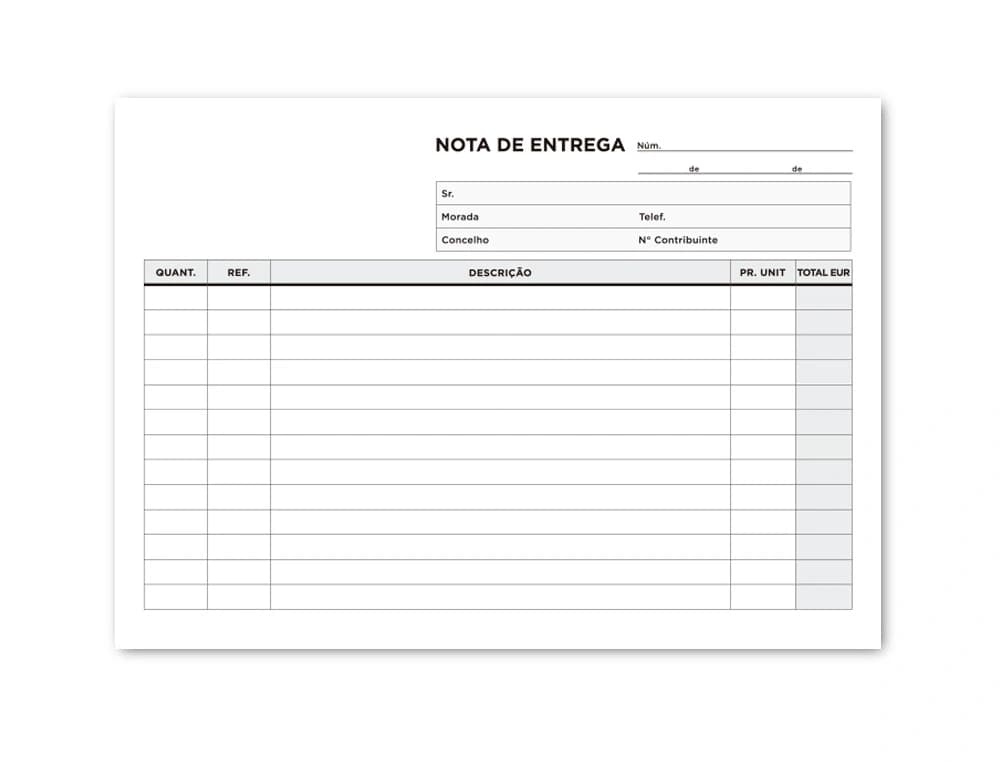 Talonario liderpapel entregas cuarto apaisado 229 duplicado -texto en portugues
