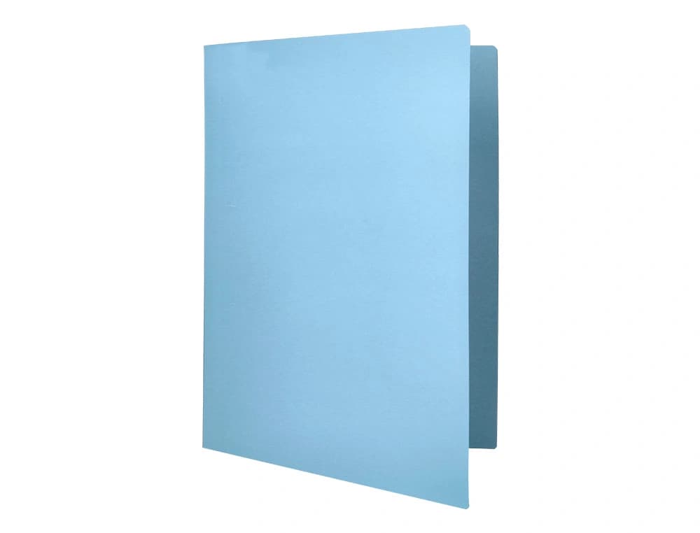 Subcarpeta de archivo Liderpapel de cartulina en colores pastel, intensos y kraft – Celeste intenso