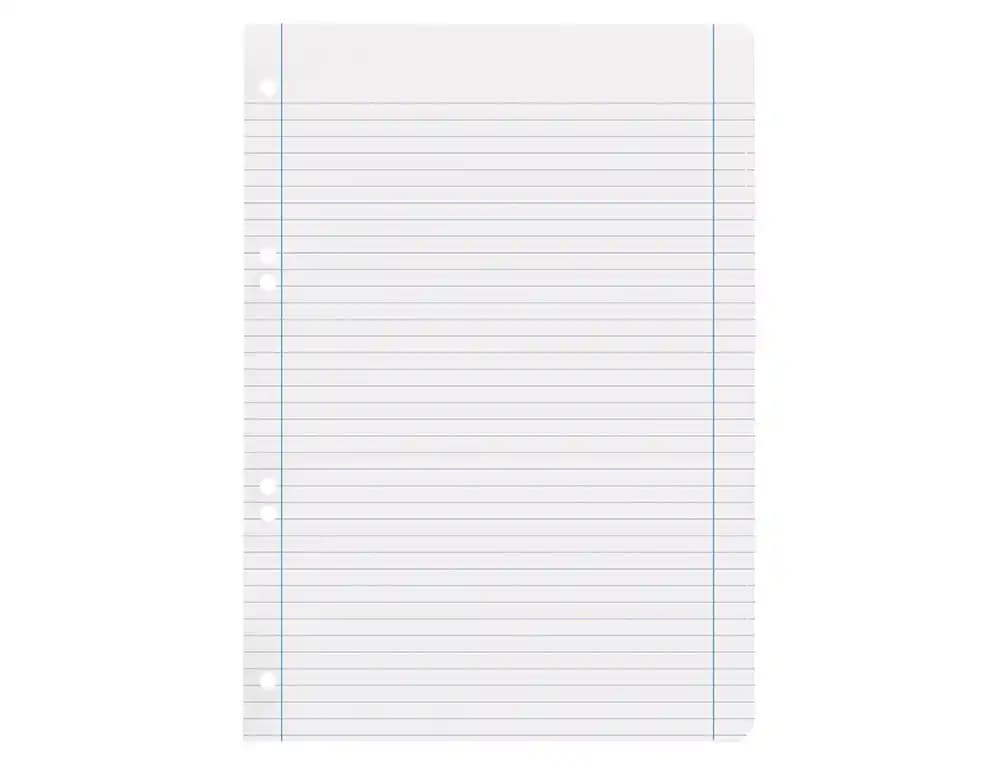 Recambio liderpapel a5 100 h 100gr horizontal doble margen 6 taladros