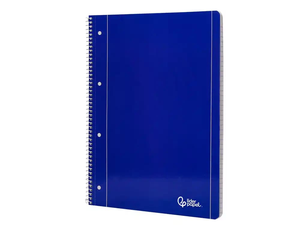 Cuaderno espiral liderpapel a4 micro serie azul tapa blanda 80h 75gr cuadro 5mm con mar gen 4 taladros azul