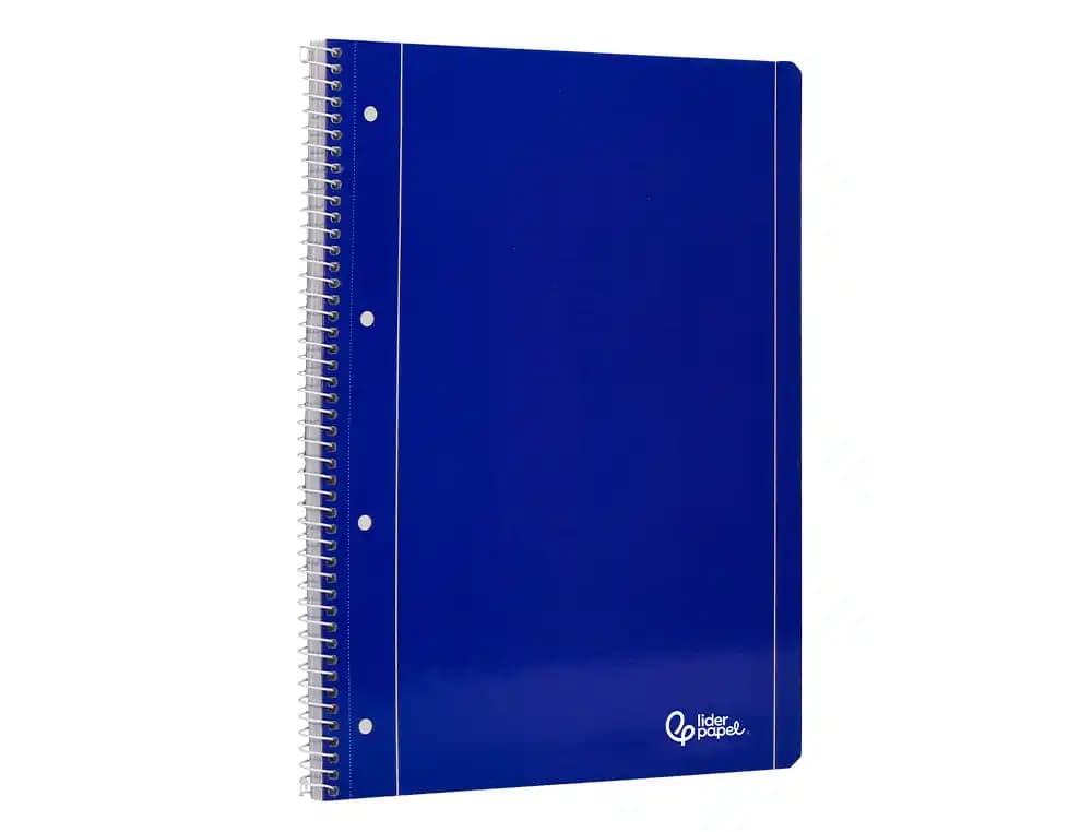Cuaderno espiral liderpapel a4 micro serie azul tapa blanda 80h 75gr cuadro 5mm con mar gen 4 taladros azul