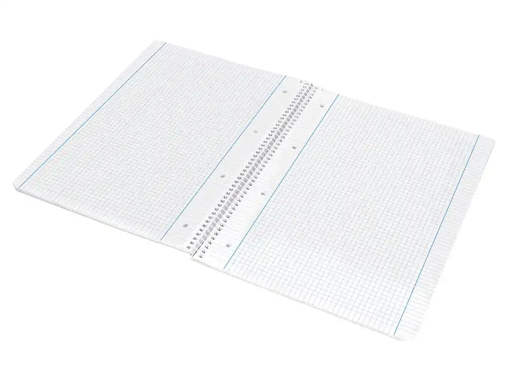 Cuaderno espiral liderpapel a4 micro serie azul tapa blanda 80h 75gr cuadro 5mm con mar gen 4 taladros azul