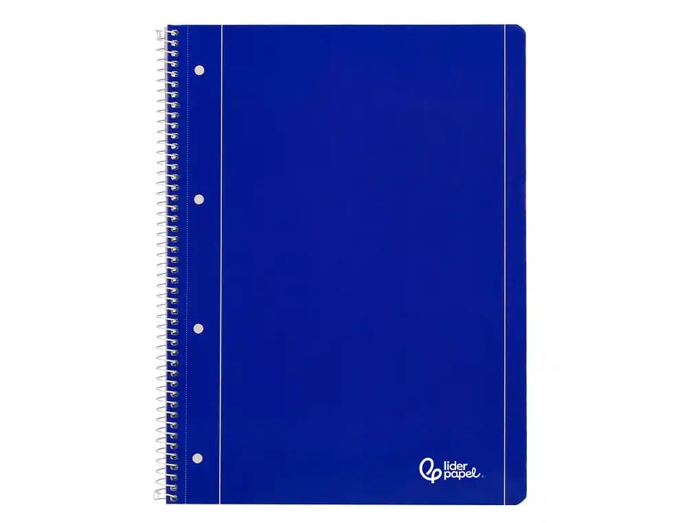 Cuaderno espiral liderpapel a4 micro serie azul tapa blanda 80h 75gr horizontal con ma rgen 4 taladros azul