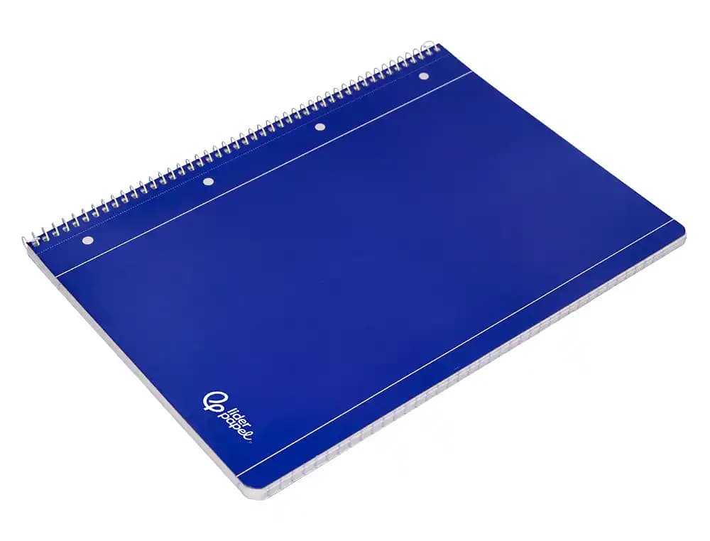 Cuaderno espiral liderpapel a4 micro serie azul tapa blanda 80h 75gr horizontal con ma rgen 4 taladros azul