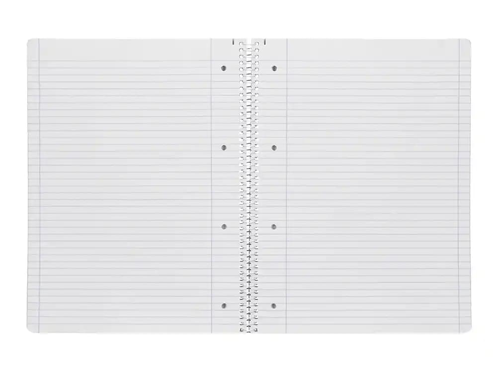 Cuaderno espiral liderpapel a4 micro serie azul tapa blanda 80h 75gr horizontal con ma rgen 4 taladros azul
