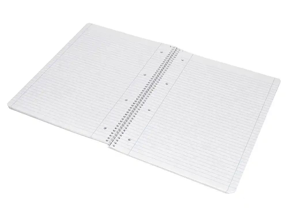 Cuaderno espiral liderpapel a4 micro serie azul tapa blanda 80h 75gr horizontal con ma rgen 4 taladros azul