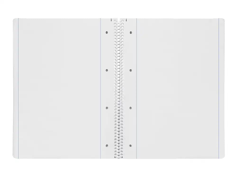 Cuaderno espiral liderpapel a4 micro serie azul tapa blanda 80h 75gr liso con margen 4 taladros azul