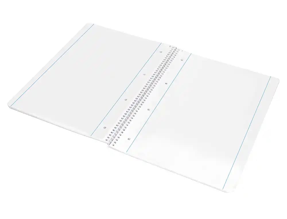 Cuaderno espiral liderpapel a4 micro serie azul tapa blanda 80h 75gr liso con margen 4 taladros azul