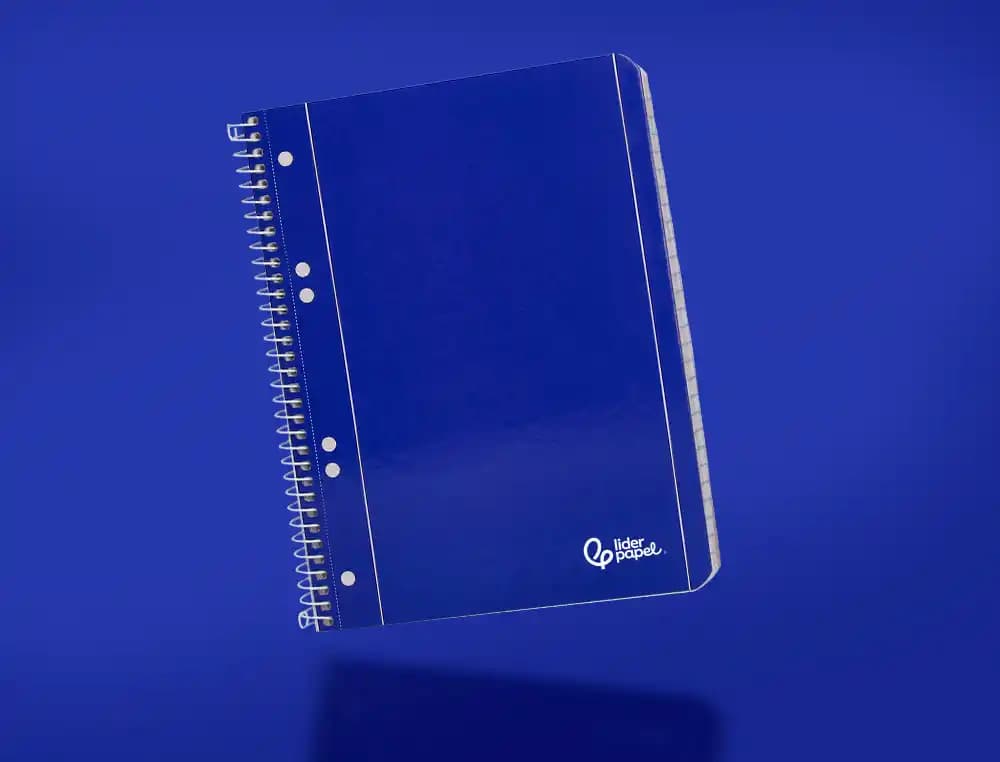 Cuaderno espiral liderpapel a5 micro serie azul tapa blandblanda 80h 75gr horizontal 6 taladros azul