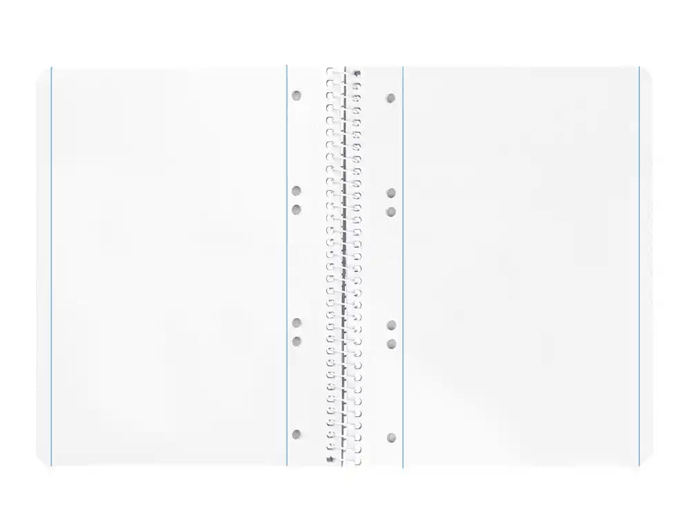 Cuaderno espiral liderpapel a5 micro serie azul tapa blanda 80h 75gr liso 6 taladros azul