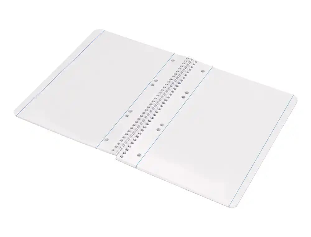 Cuaderno espiral liderpapel a5 micro serie azul tapa blanda 80h 75gr liso 6 taladros azul