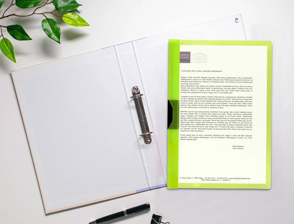 Carpeta liderpapel dossier pinza lateral deslizante polipropileno din a4 30 hojas