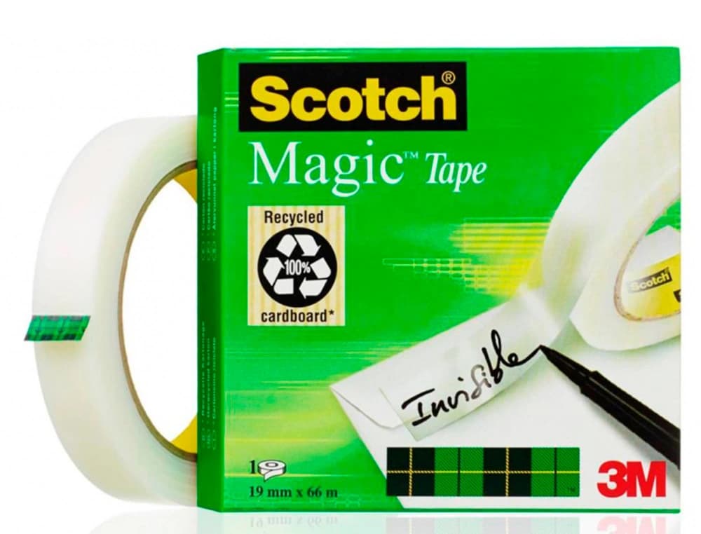 Cinta adhesiva scotch magic invisible 66 mt x 19 mm