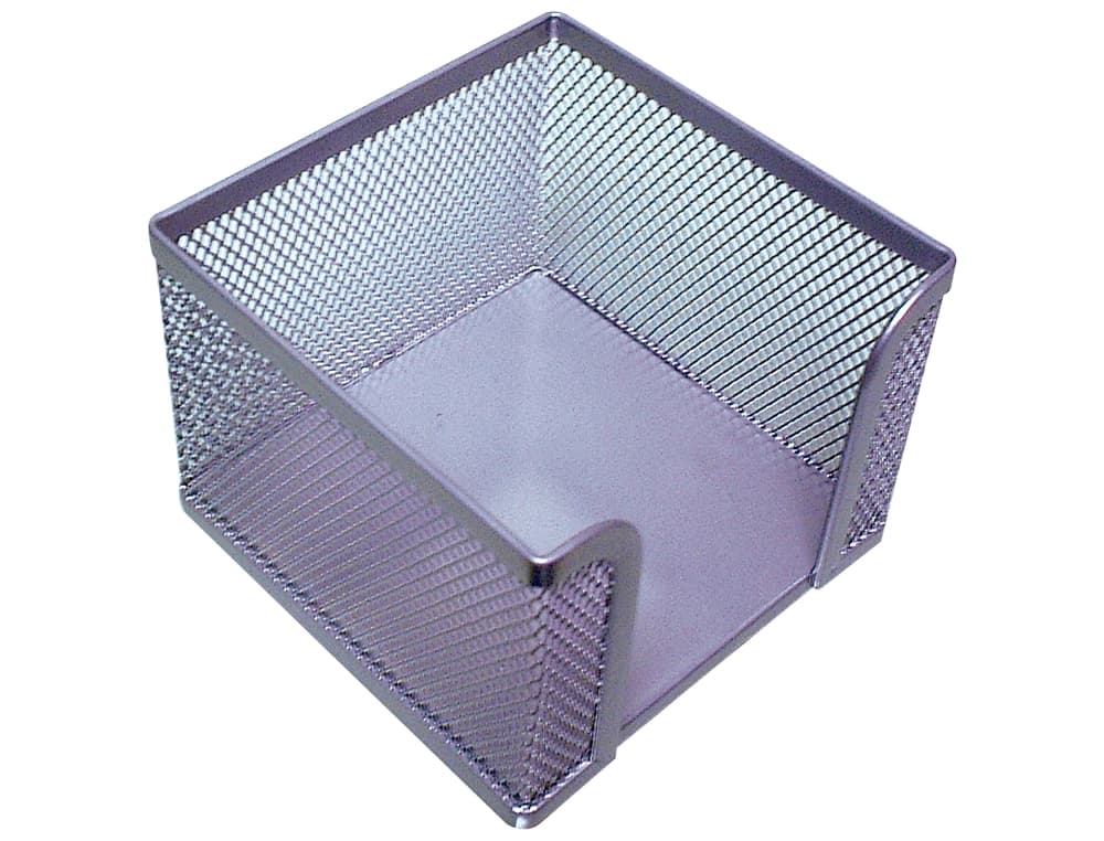 Soporte taco de papel q-connect metalico rejilla 95x95x80 mm