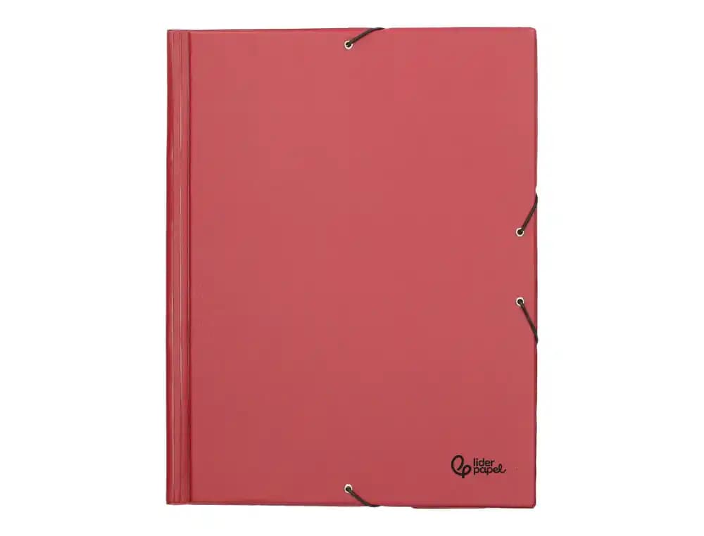 Carpeta liderpapel gomas tres solapas plastico folio
