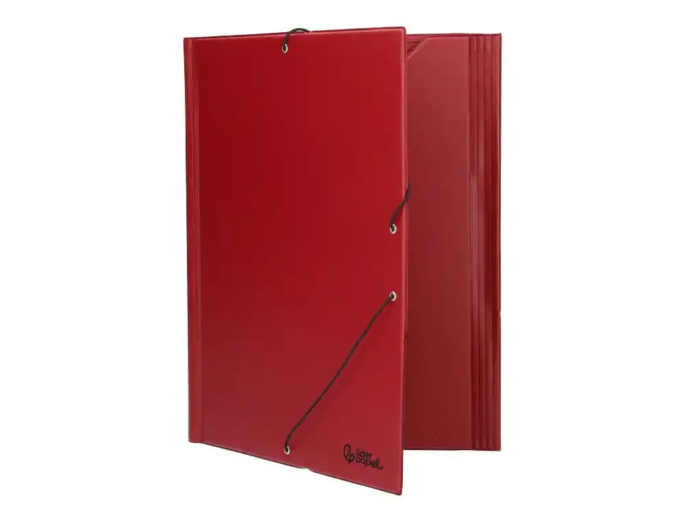 Carpeta liderpapel gomas tres solapas plastico folio