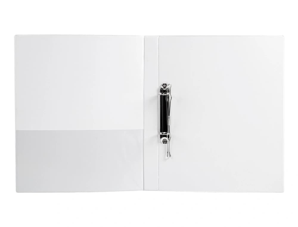 Carpeta canguro 2 anillas mixtas 16mm liderpapel a4 plastico color blanco