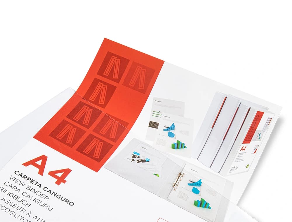 Carpeta canguro 2 anillas mixtas 25mm liderpapel a4 plastico color blanco