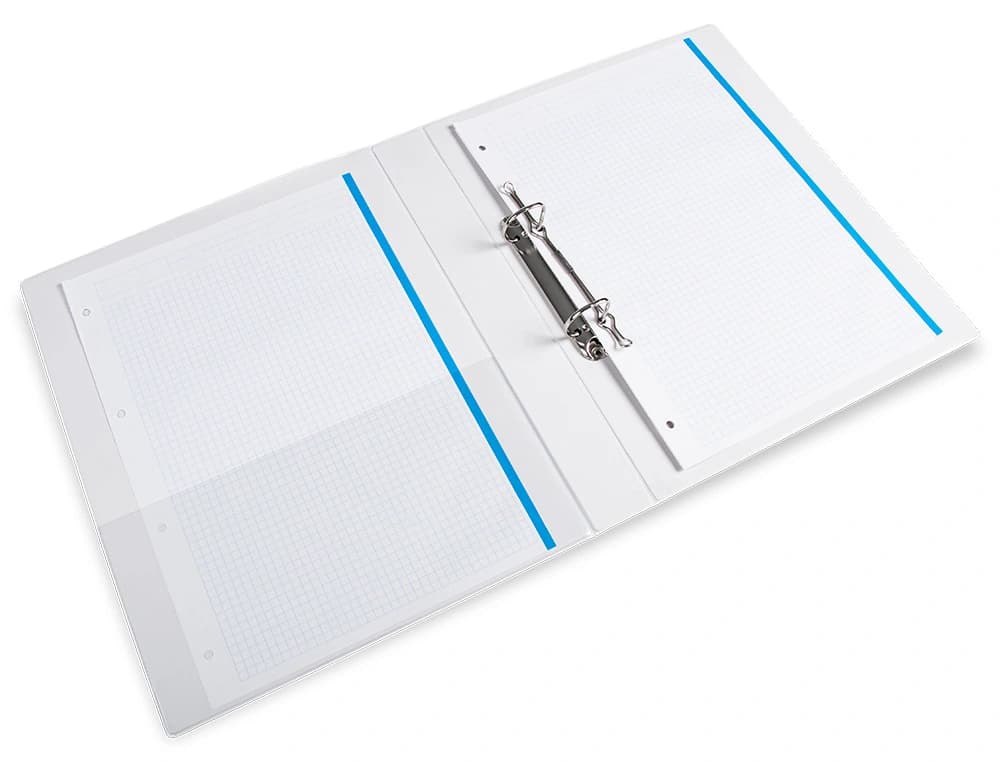 Carpeta canguro 2 anillas mixtas 25mm liderpapel a4 plastico color blanco