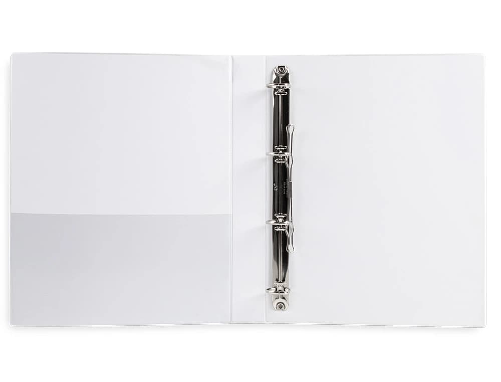 Carpeta canguro 4 anillas mixtas 25mm liderpapel a4 plastico color blanco