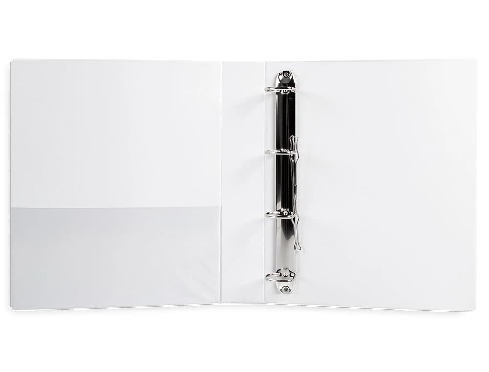 Carpeta canguro 4 anillas mixtas 40mm liderpapel a4 plastico color blanco