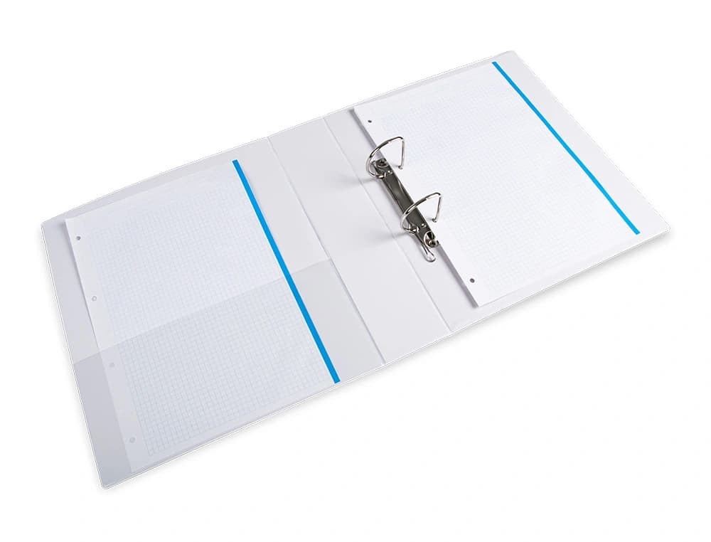 Carpeta canguro 2 anillas mixtas 55mm liderpapel a4 plastico color blanco