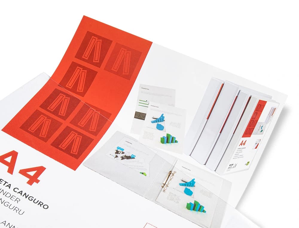 Carpeta canguro 2 anillas mixtas 55mm liderpapel a4 plastico color blanco