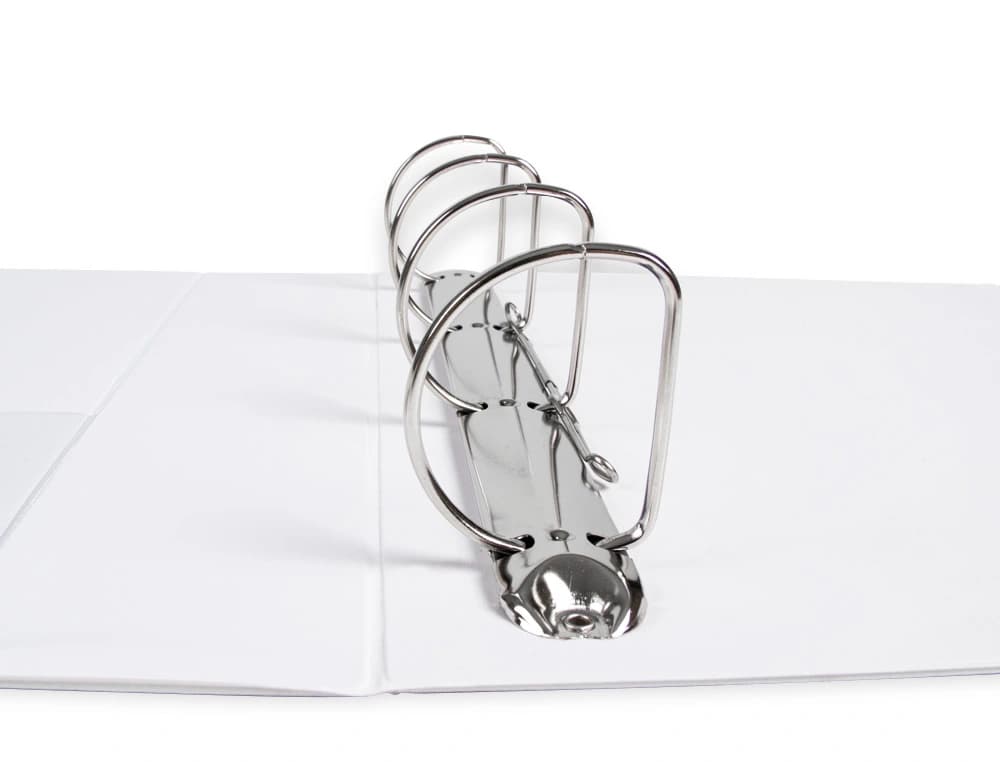 Carpeta canguro 4 anillas mixtas 55mm liderpapel a4 plastico color blanco