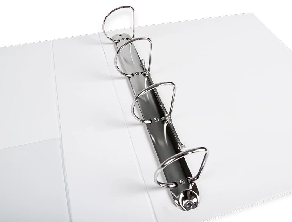 Carpeta canguro 4 anillas mixtas 55mm liderpapel a4 plastico color blanco