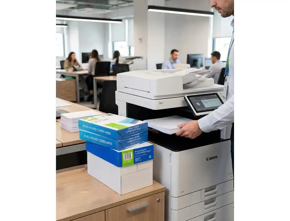 Papel para fotocopiadora Q-Connect Economy de 80 g, paquete de 500 hojas – Blanco