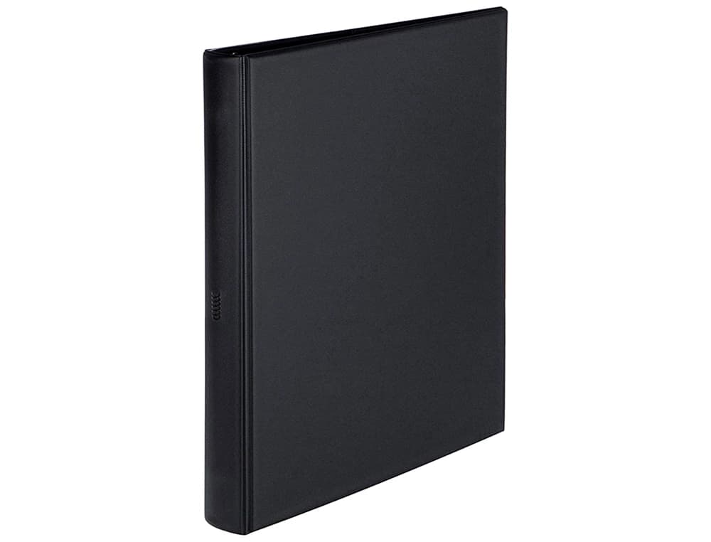 Carpeta multifin alfa 3005-m 16 anillas 24 mm plastico folio negro 215x310 mm