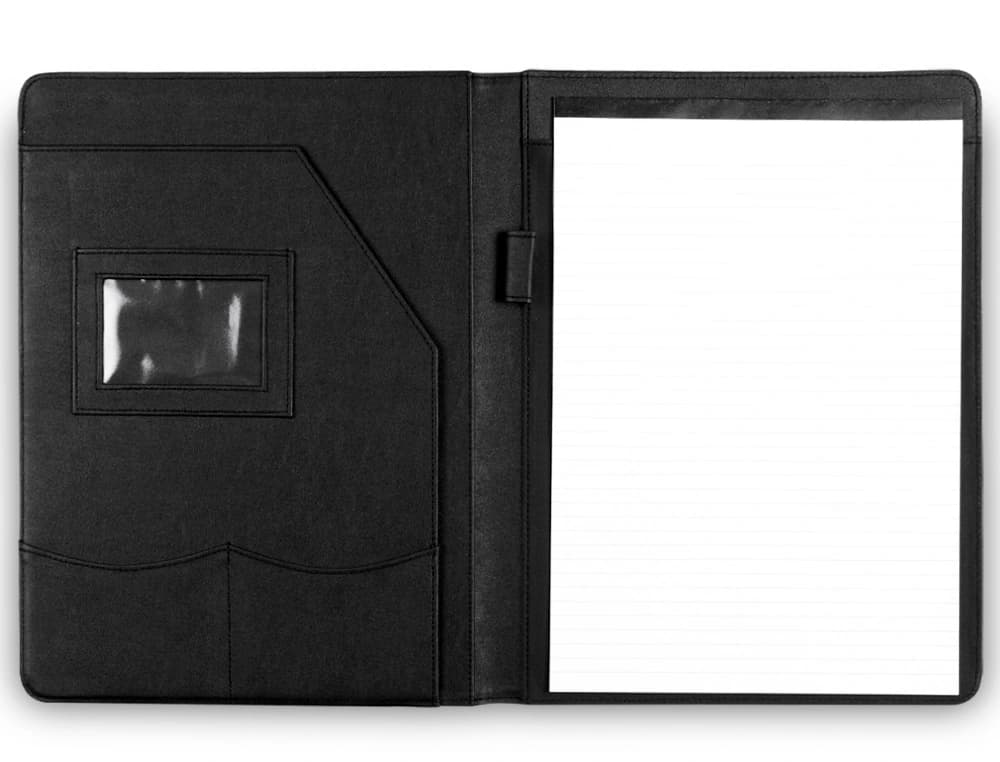 Carpeta portafolios q-connect sin cremallera sin asas con departamentos interiores colornegro 320x250 mm