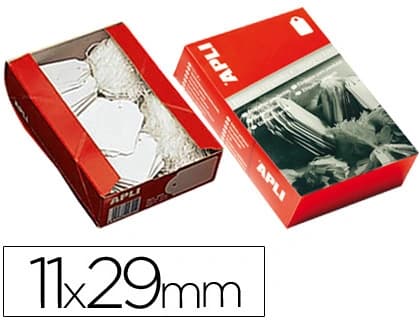 Apli Etiquetas colgantes apli 385 11x29 mm caja de 1000 unidades