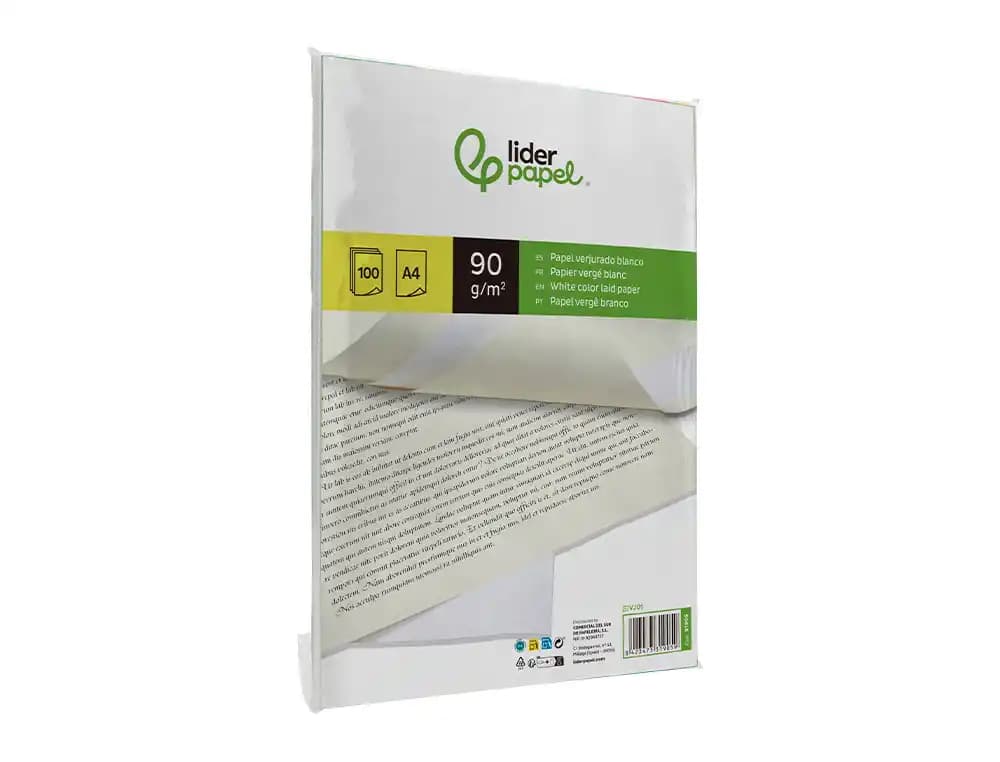 Papel verjurado liderpapel paquete de 100 hojas