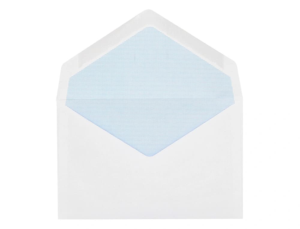 Sobre liderpapel n.1 blanco minimo normalizado 90x140mm engomado solapa de pico caja de 500 unidades