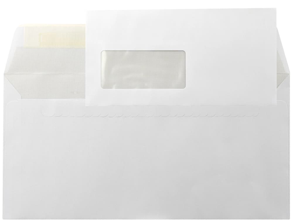Sobre liderpapel n.6 blanco americano ventana izquierda 115x225 tira silicona open system caja de 500 unidades
