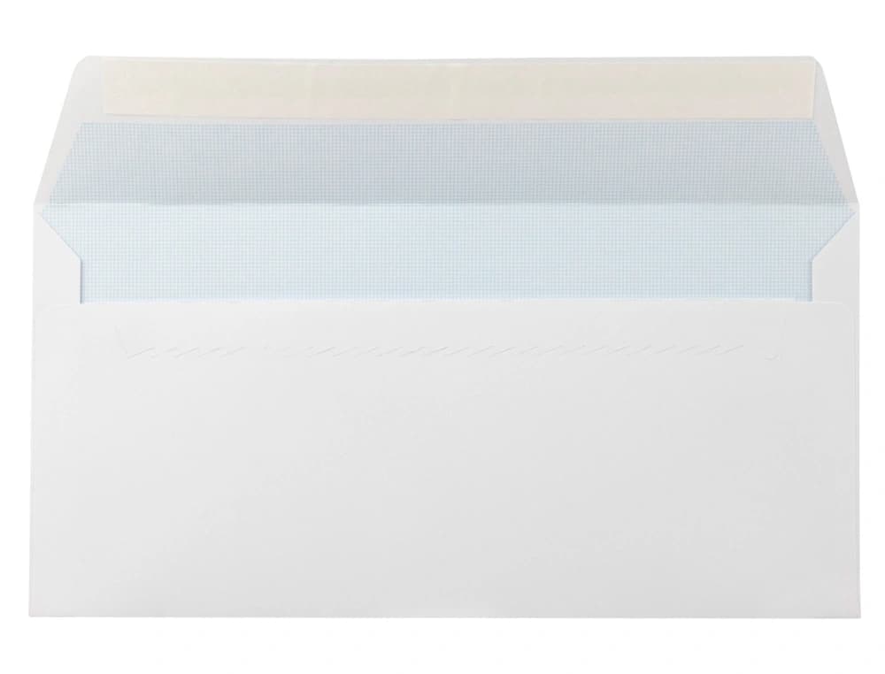 Sobre liderpapel n.9 blanco comercial normalizado 120x176mm tira de silicona caja de 500 unidades