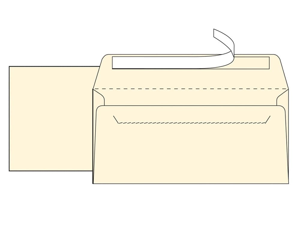 Sobre liderpapel verjurado ahuesado 120 gr tira silicona 110x220mm caja de 250 unidades